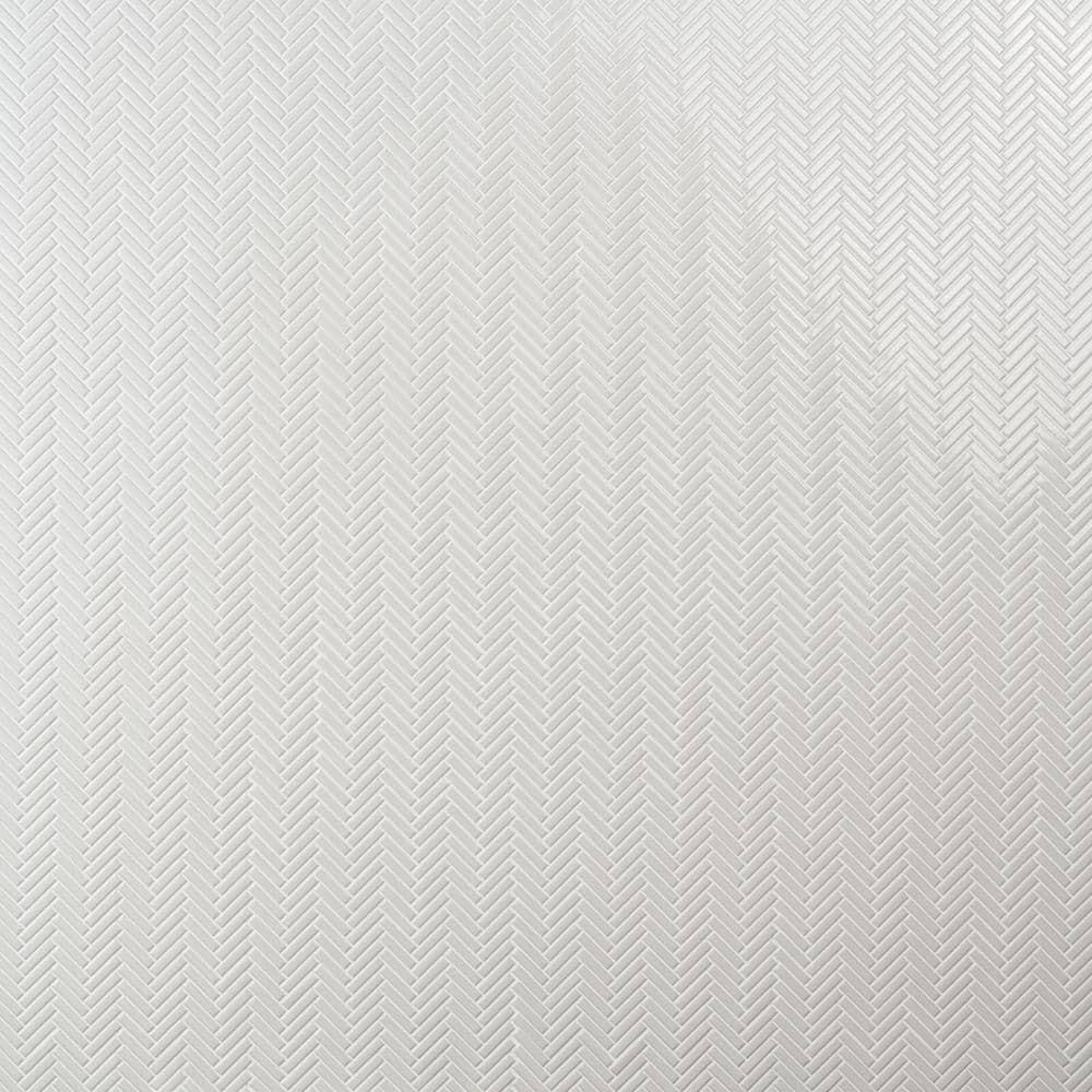 Monogram Herringbone 11.14 in. x 11.14 in. Glossy Porcelain Mosaic Floor And Wall Tile (0.86 Sq. Ft. / Each)