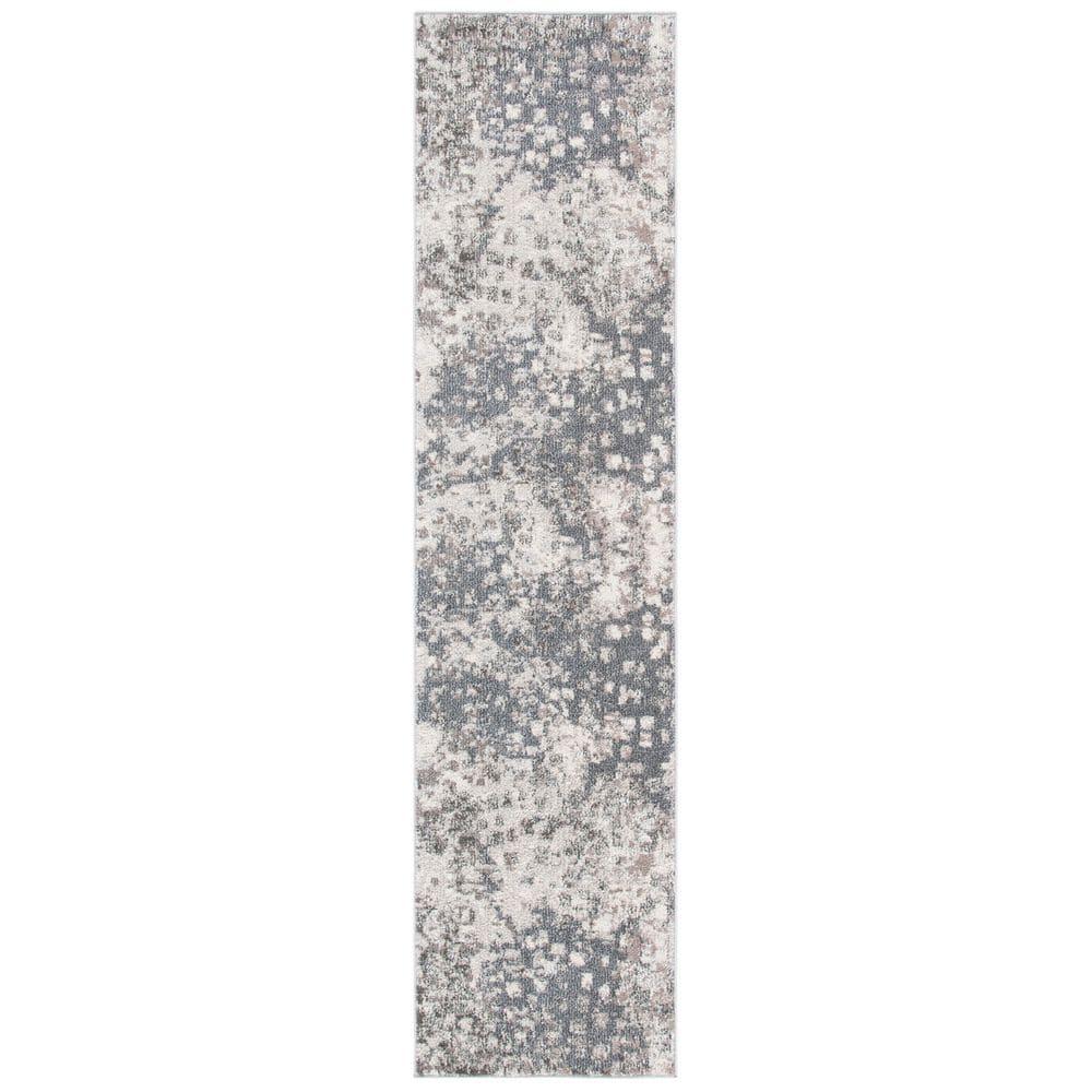 Madison MAD425 Power Loomed Indoor Runner Rug - Grey/Beige - 2'2"x14' - Safavieh