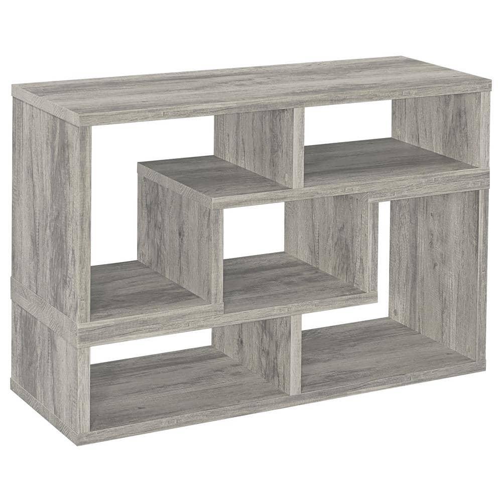 22" Velma Modular Bookcase & TV Stand: Stackable, Horizontal, Gray Driftwood - Coaster