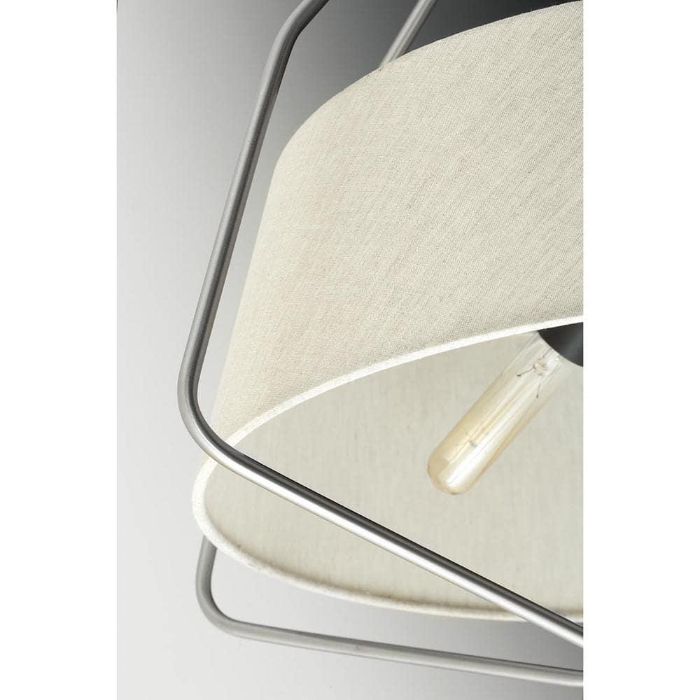 P350102-009-Progress Lighting-Hangar - Close-to-Ceiling Light - 2 Light - Drum Shade in Farmhouse style - 16 Inches wide by 13.25 Inches high-Brushed