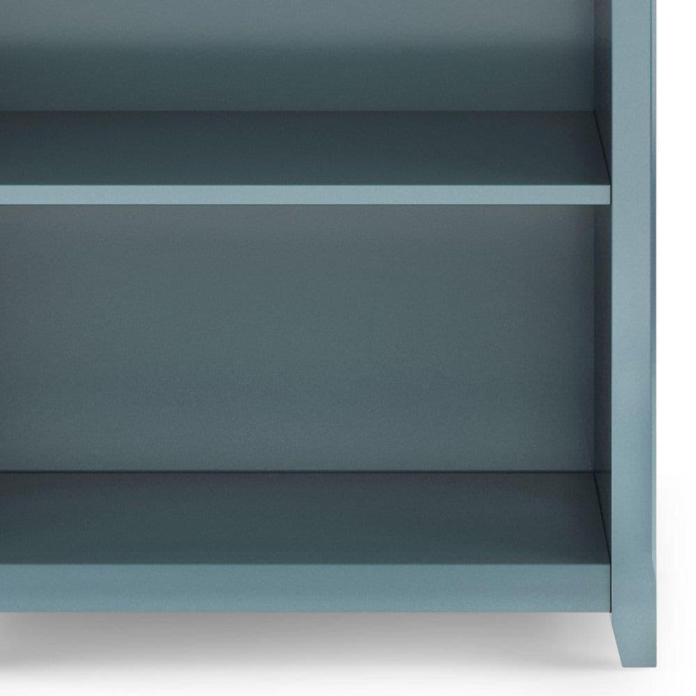 Simpli Home Amherst 30"W Solid Wood 5 Shelf Bookcase with Adjustable Shelves