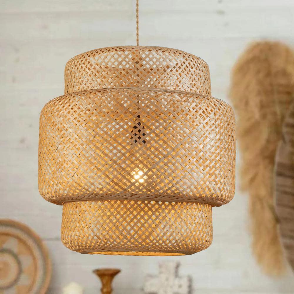 Drusilla Single Light Rattan Pendant Light - 20.9" x 19.7"