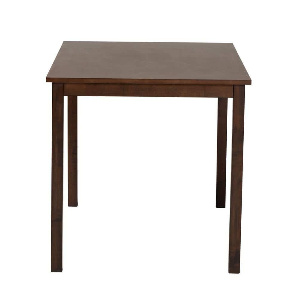 Andrew Modern Dining Table Dark Brown - Baxton Studio: Sturdy Rubberwood, Non-Extension, Seats 4