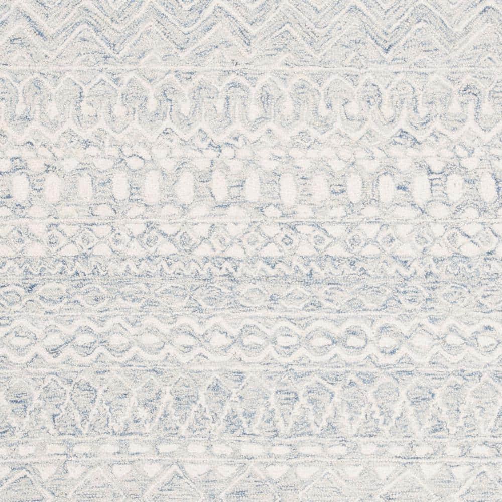 Micro-Loop MLP502 Hand Tufted Indoor Area Rug - Blue/Ivory - 4'x6' - Safavieh