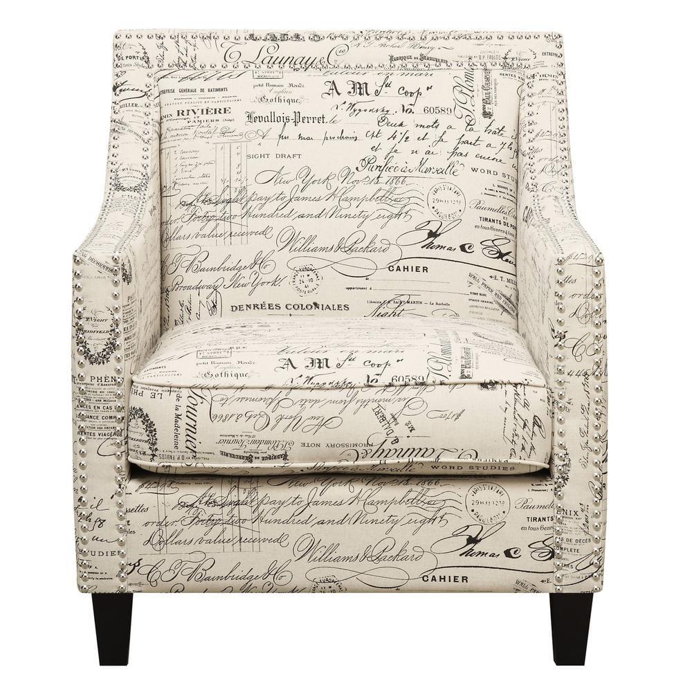 Picket House Emery Chair Heirloom French Script