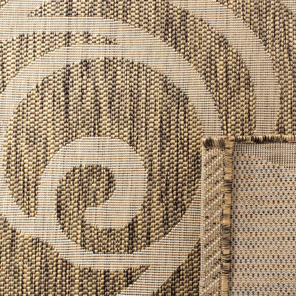 Courtyard CY5141 Power Loomed Indoor/Outdoor Area Rug - Coffee/Sand - 5'3"x7'7" - Safavieh.