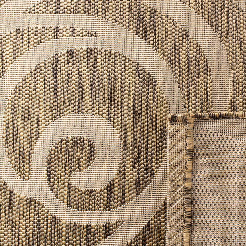 Courtyard CY5141 Power Loomed Indoor/Outdoor Area Rug - Coffee/Sand - 6'7"x6'7" - Safavieh.