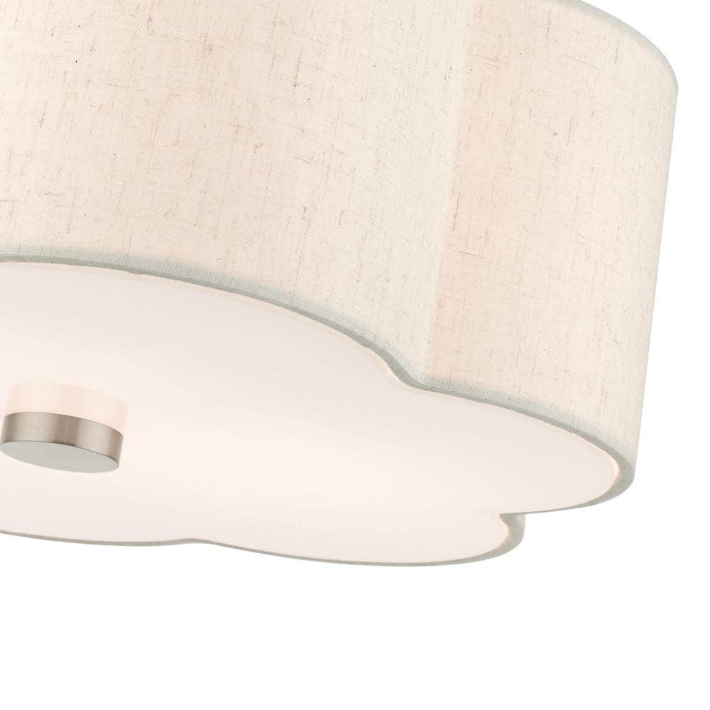 Livex Lighting Solstice 3 - Light Semi-Flush Mount in  Brushed Nickel