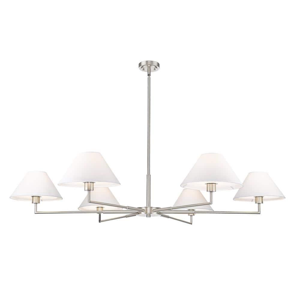 Z-Lite Leila 6 - Light Chandelier in  Brushed Nickel