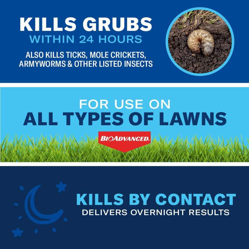 BioAdvanced 24 Hour Grub Killer Plus, Granules, 20 lb, 10,000 Sq Ft