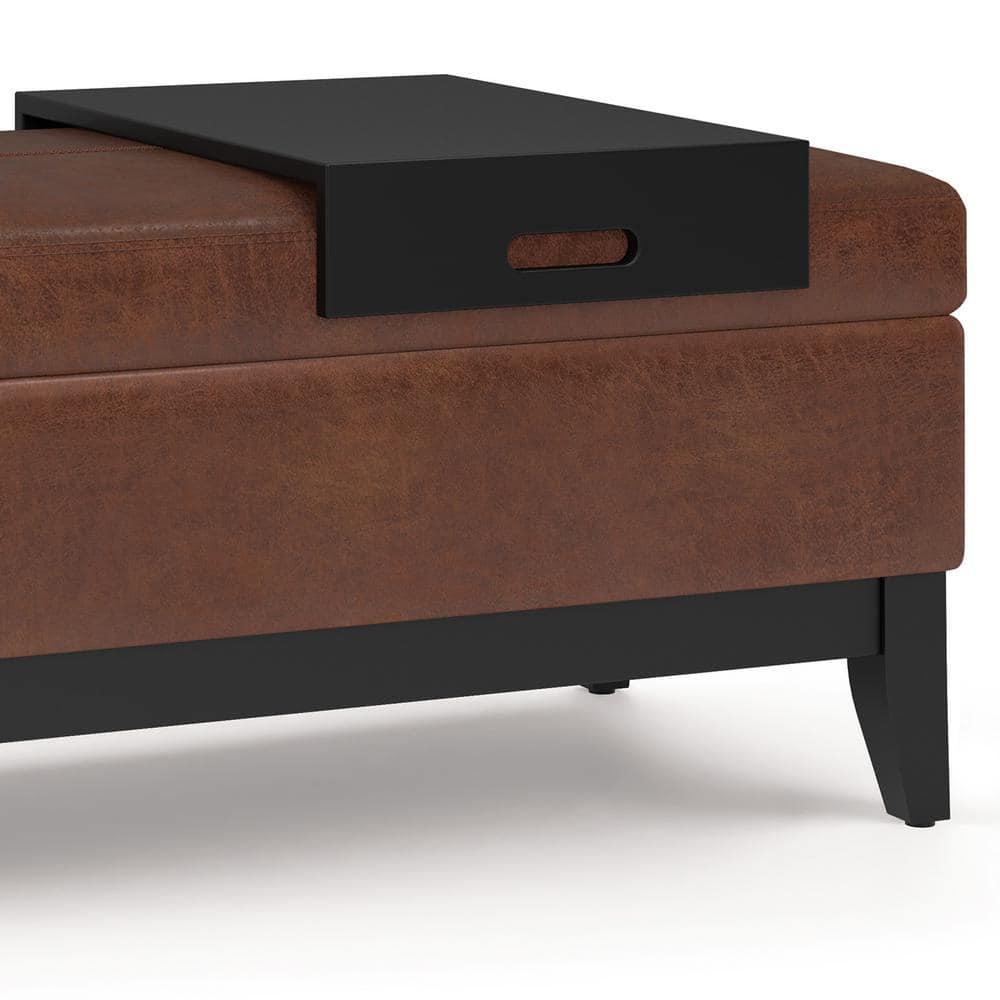 Oregon Faux Leather Ottoman