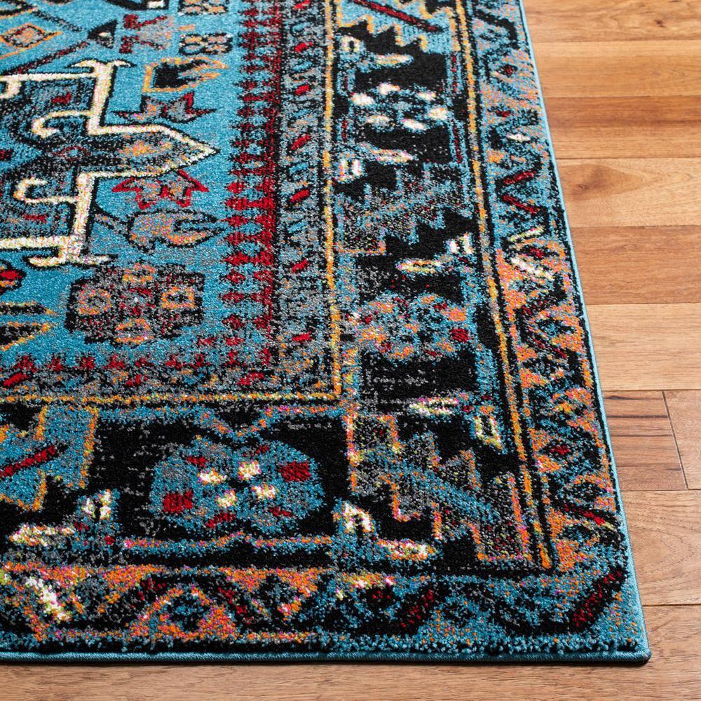 Vintage Hamadan VTH211 Power Loomed Indoor Area Rug - Light Blue/Black - 8'x10' - Safavieh