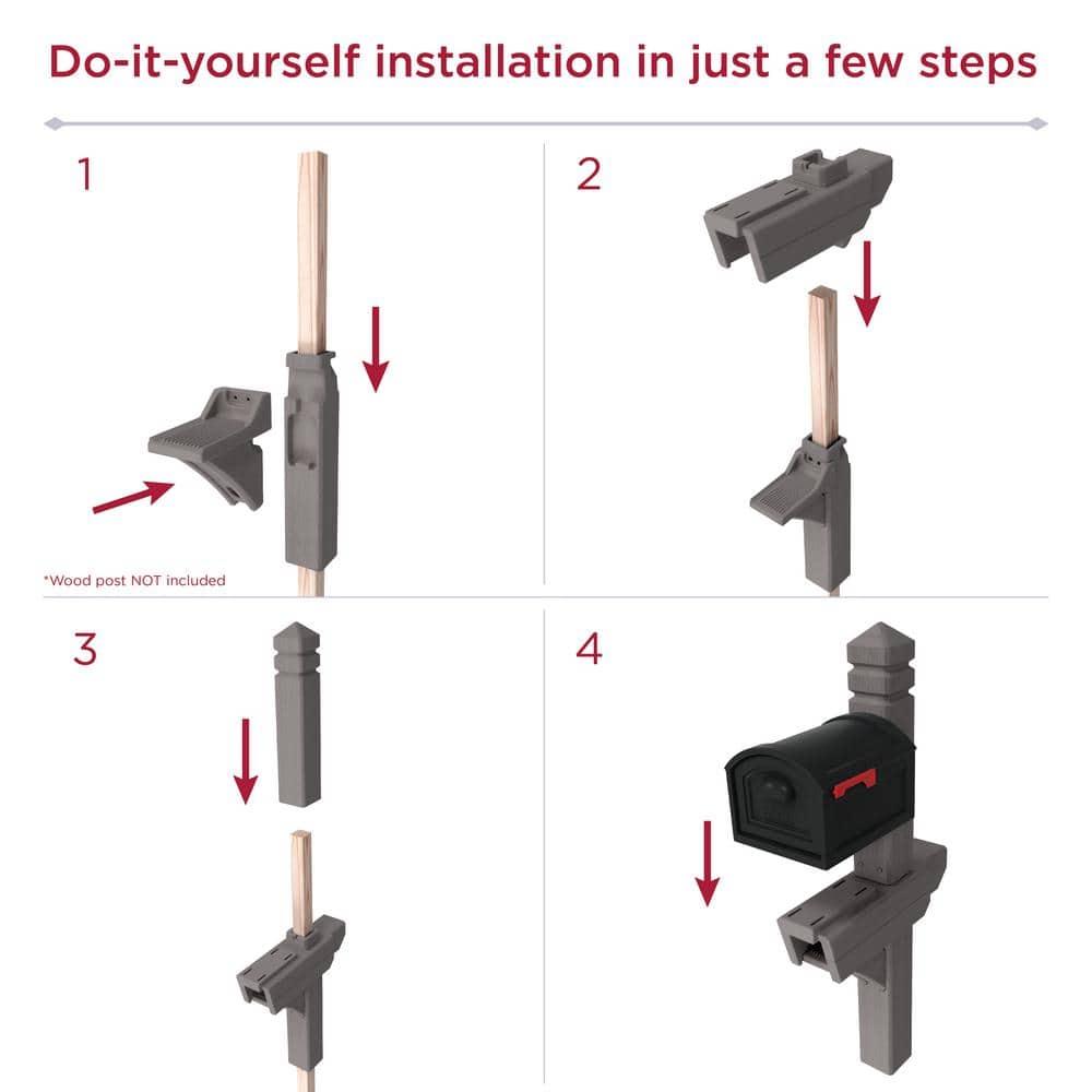 Step2 Step2 Brown Highland Mail Post & Large Capacity XL Mailbox