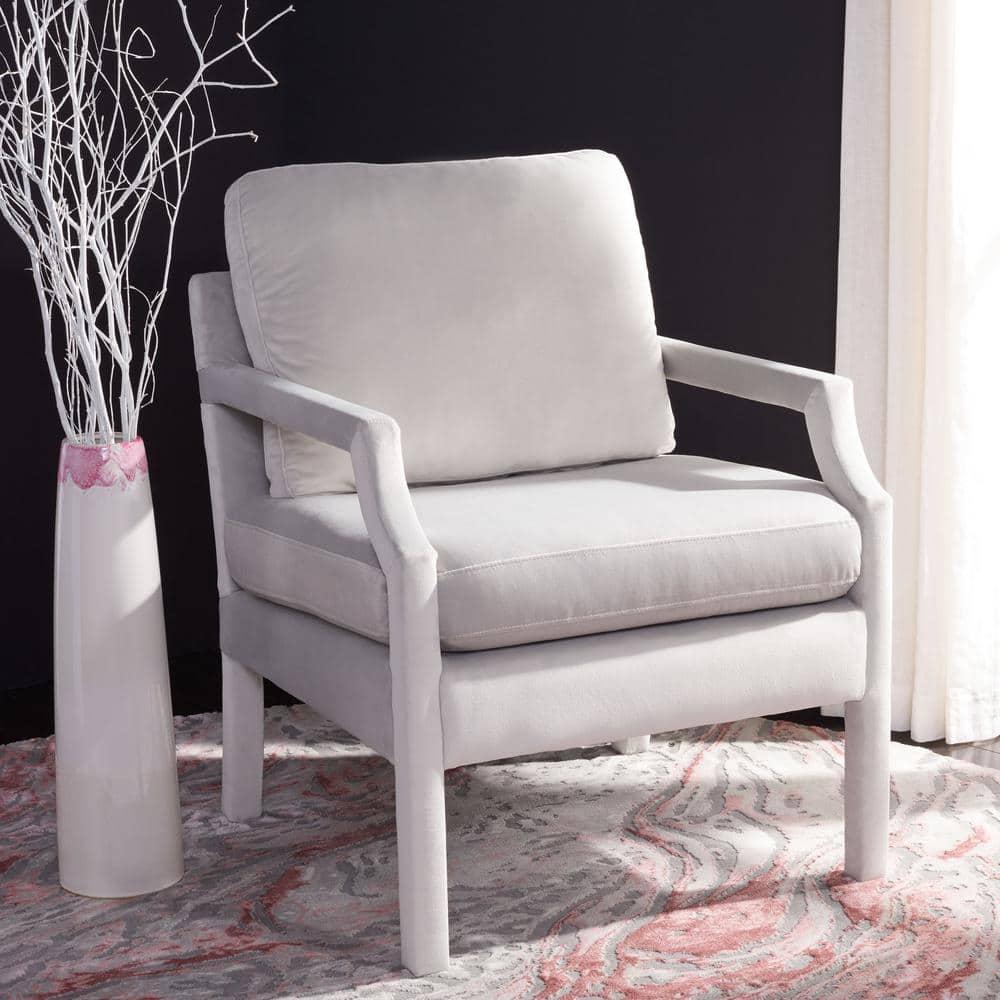 Genoa Upholstered Arm Chair - ACH4510 - Light Grey - Safavieh