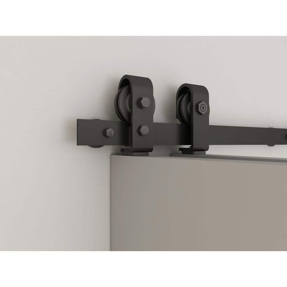 Calhome 3 PANEL Shaker Composite Double Bi-Fold Door with Sliding Barn Door Hardware Kit