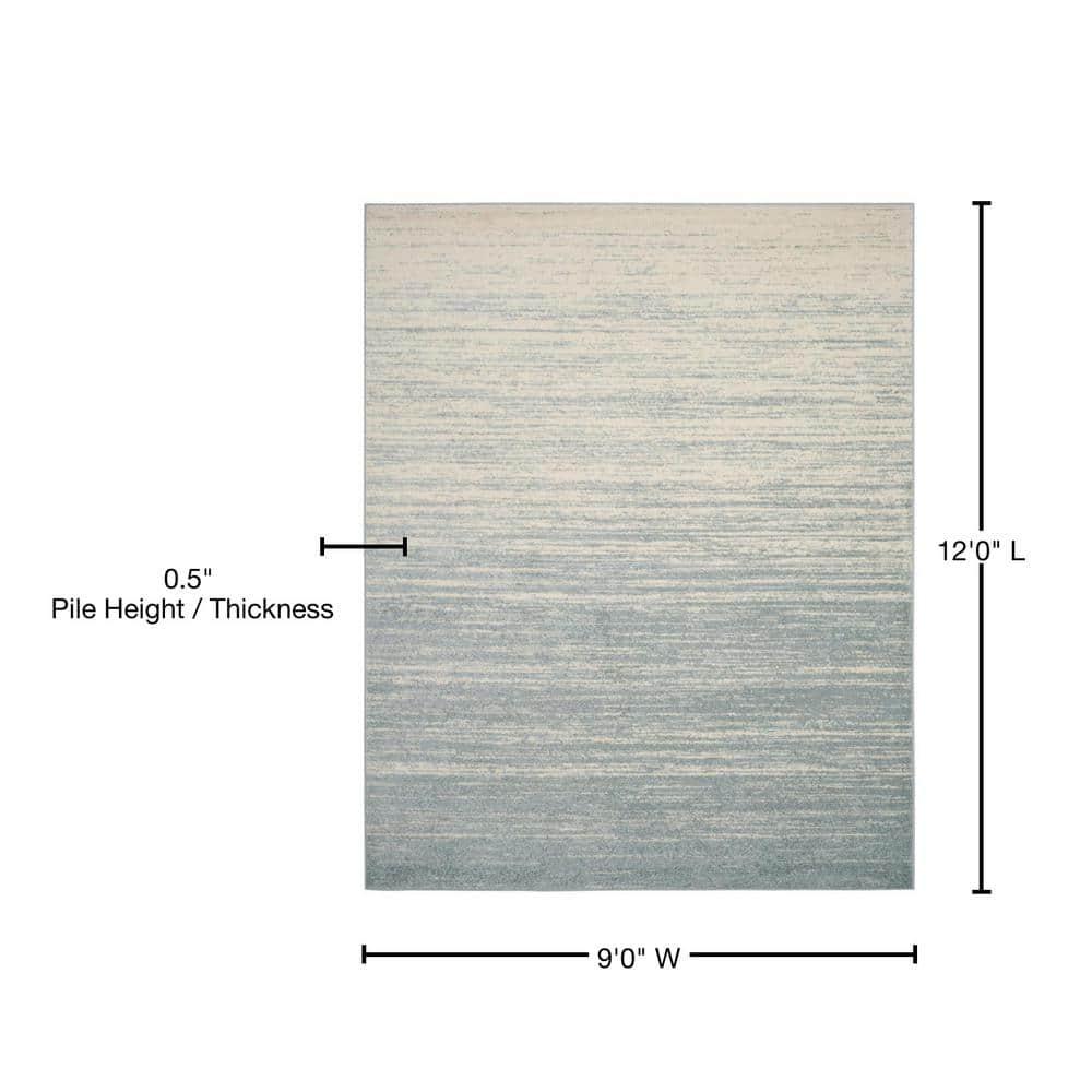SAFAVIEH Adirondack Esmond Striped Area Rug, Slate/Cream, 9' x 12'