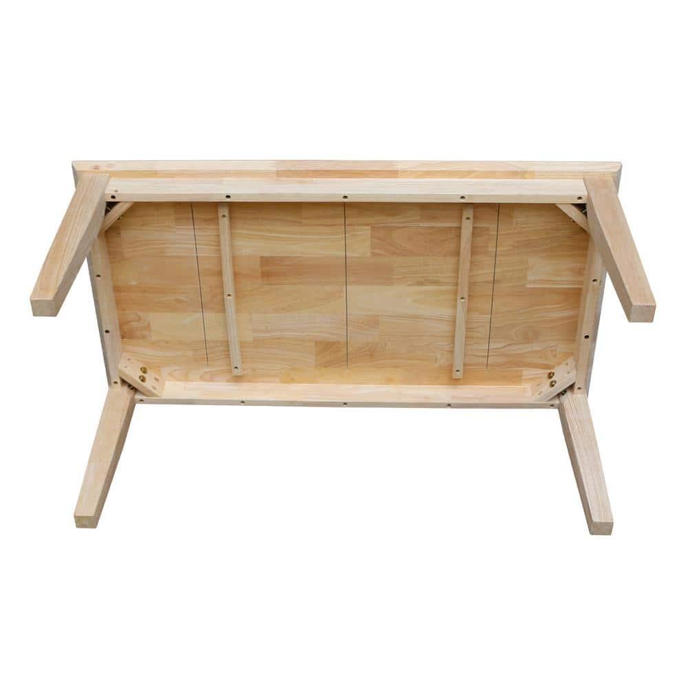 International Concepts Whitewood Tall Shaker Unfinished Coffee Table