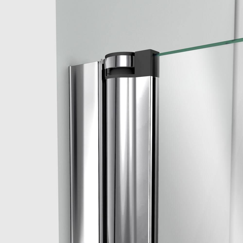 DreamLine Aqua Fold 32" W x 72" H Frameless Square Hinged Shower Enclosure with Base Included DL-6529C-88-01