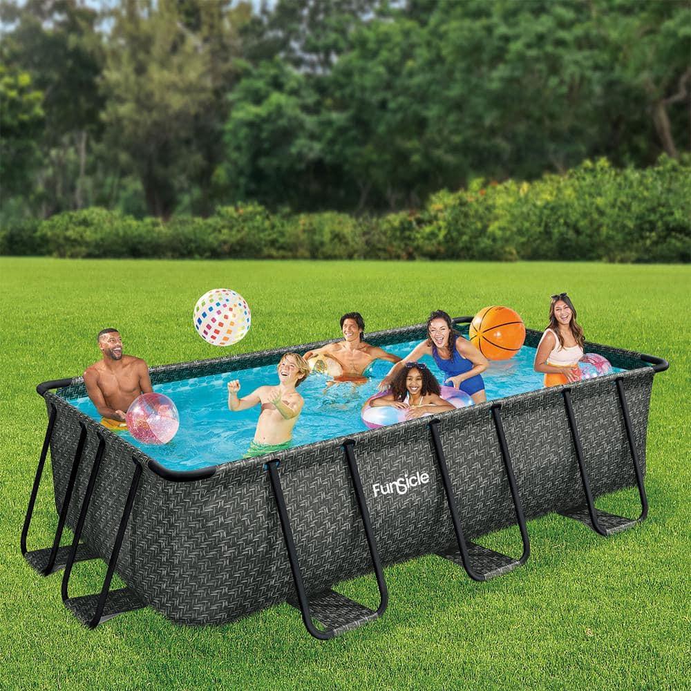 Open Box Funsicle 13' x 7' x 39" Rectangular Oasis Designer Above Ground Lap Pool