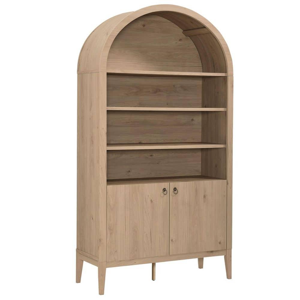 Modway Nolan 74" Tall Arched Storage Display Cabinet Bookshelf