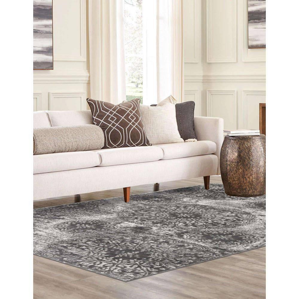 Unique Loom 4' 0 x 6' 0 Sofia Grand Gray Area Rug