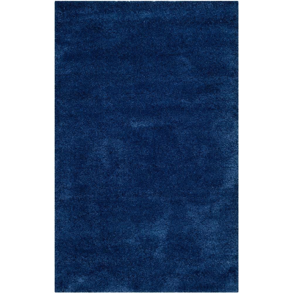 Milan Shag SG180 Power Loomed Indoor Area Rug - Navy - 5'1"x8' - Safavieh