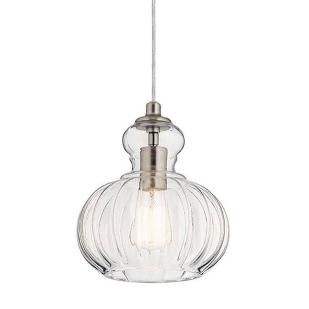 Kichler Lighting Riviera 1 - Light Pendant in  Brushed Nickel