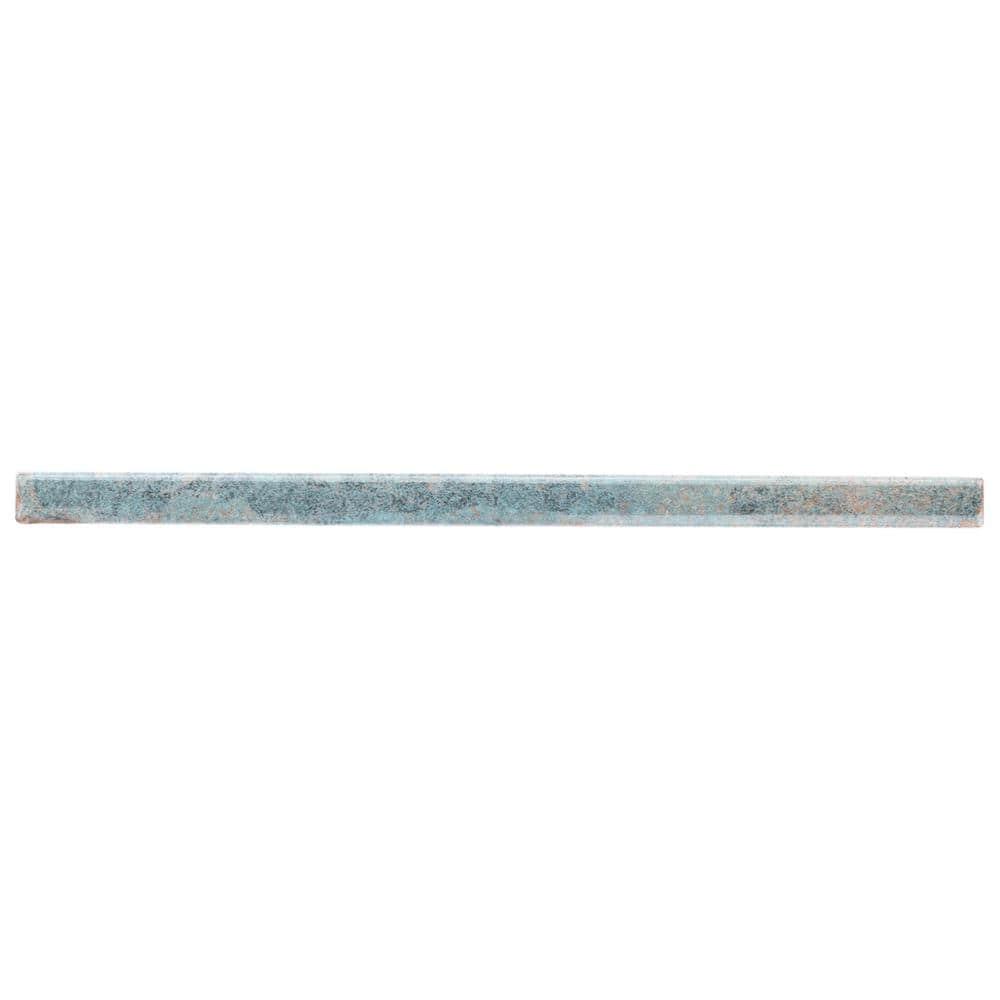 Bond Tile Mandalay 0.59 in. x 11.81 in. Polished Ceramic Marble Look 1/4 Round Wall Tile Trim
