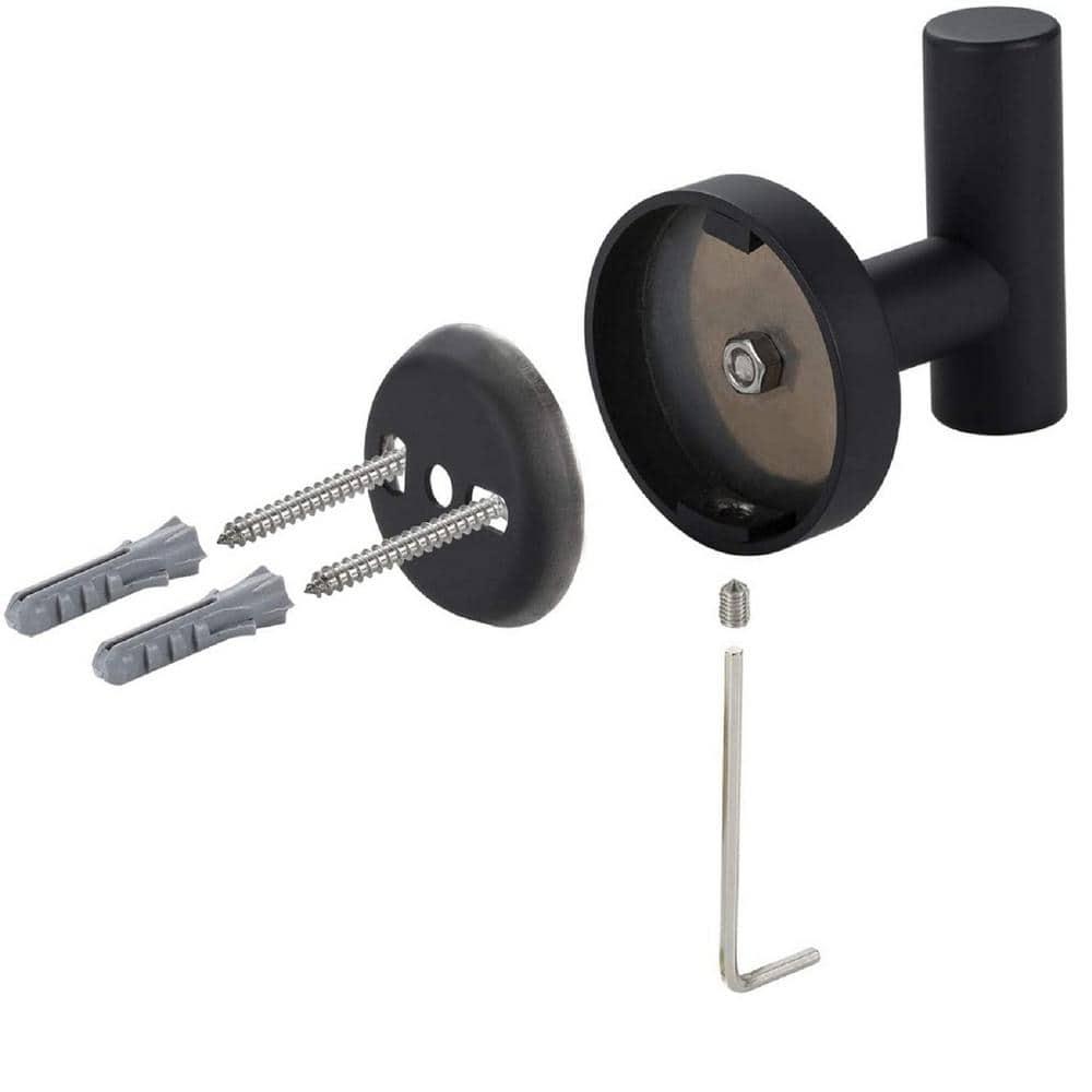 Matte Black Stainless Steel Wall Mounted J-Hook Set