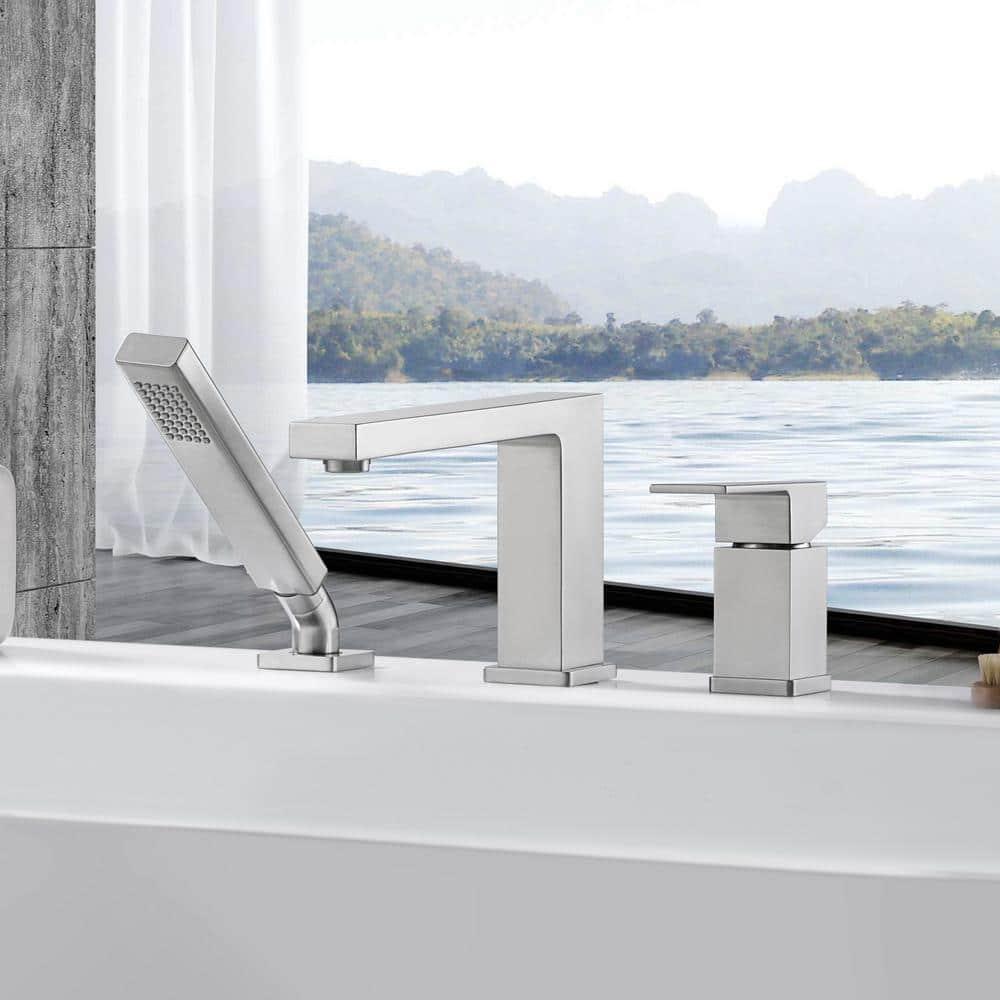 Ultra Faucets Rift 1 Handle Bathroom Roman Tub Faucet UF65843