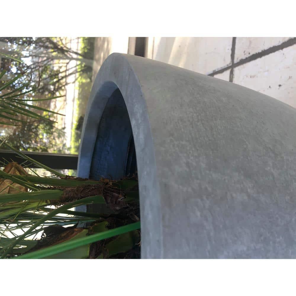 Set of 3 17" Kante Seamless Concrete Planters for Patio & Garden - Rosemead Home & Garden, Inc.