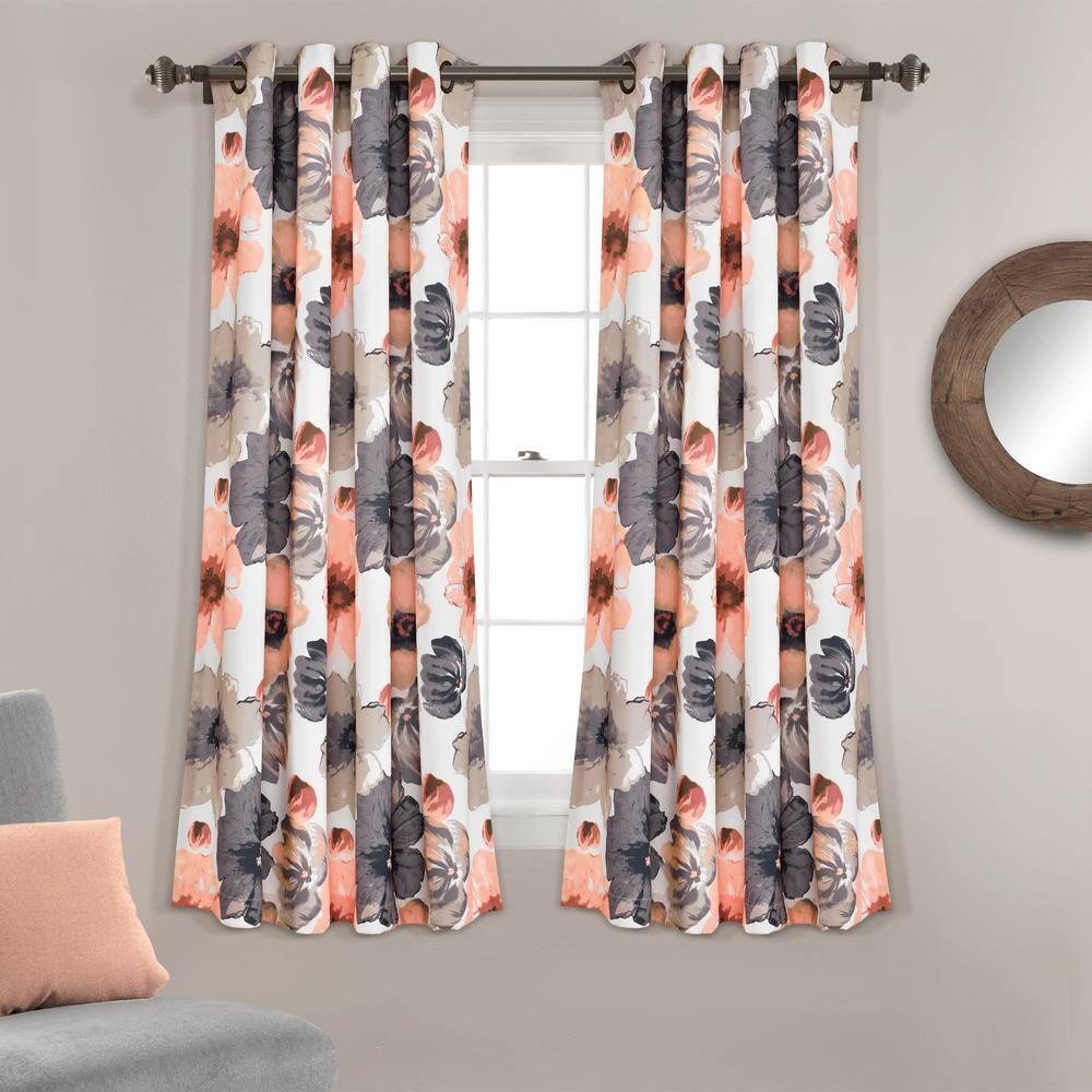 Lush Decor Sikora Polyester Room Darkening Curtain Pair (Set of 2)