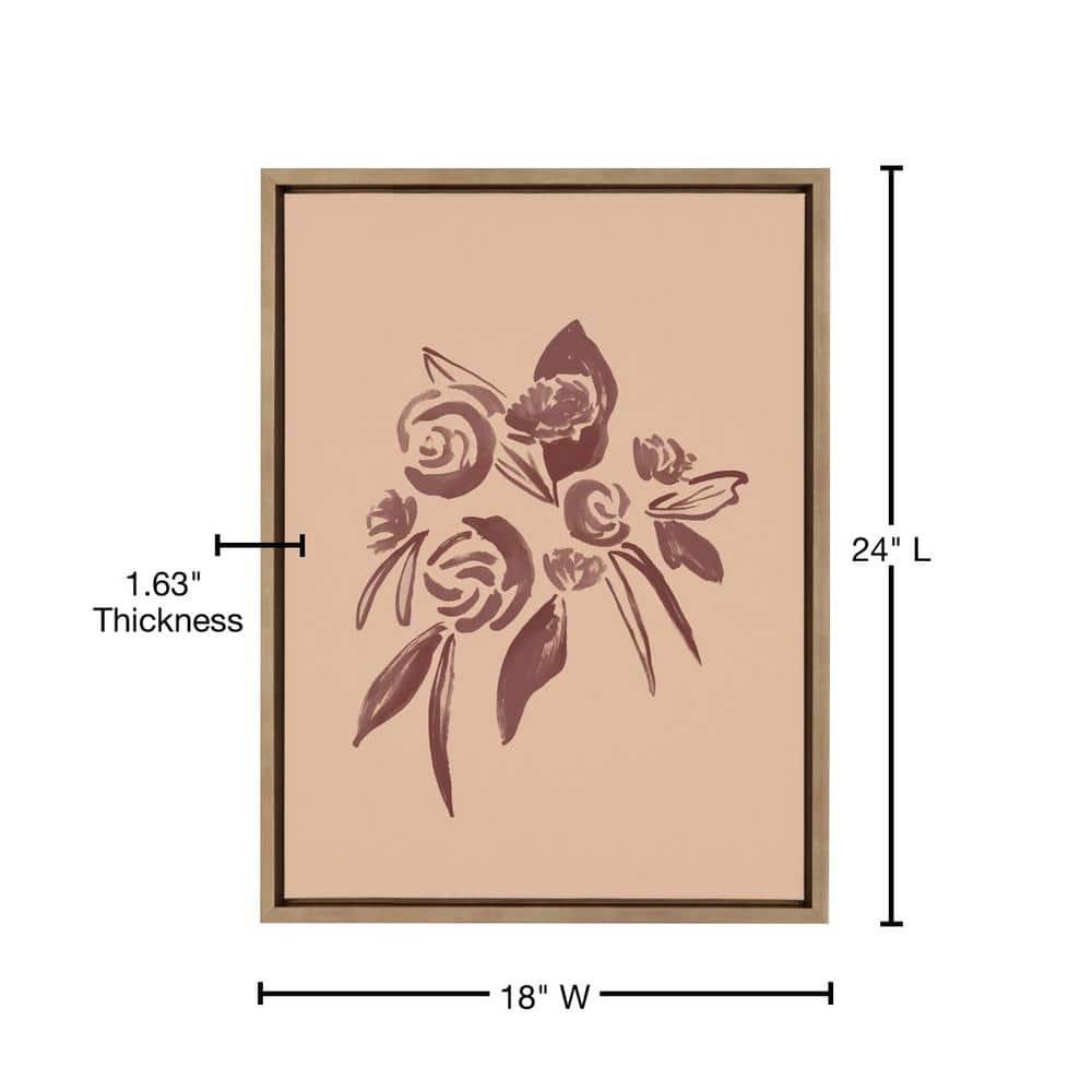 Kate and Laurel Words, Black Framed Canvas Art Print, 18x24