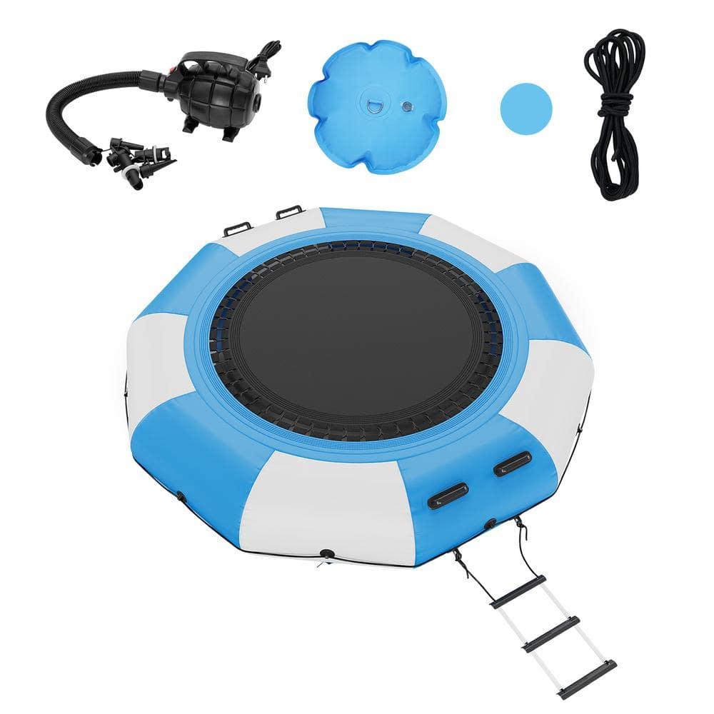 VEVOR Inflatable Water Bouncer, 10ft Recreational Water Trampoline, Kids Adults Floating Rebounder for Pool, Lake, Water Sports