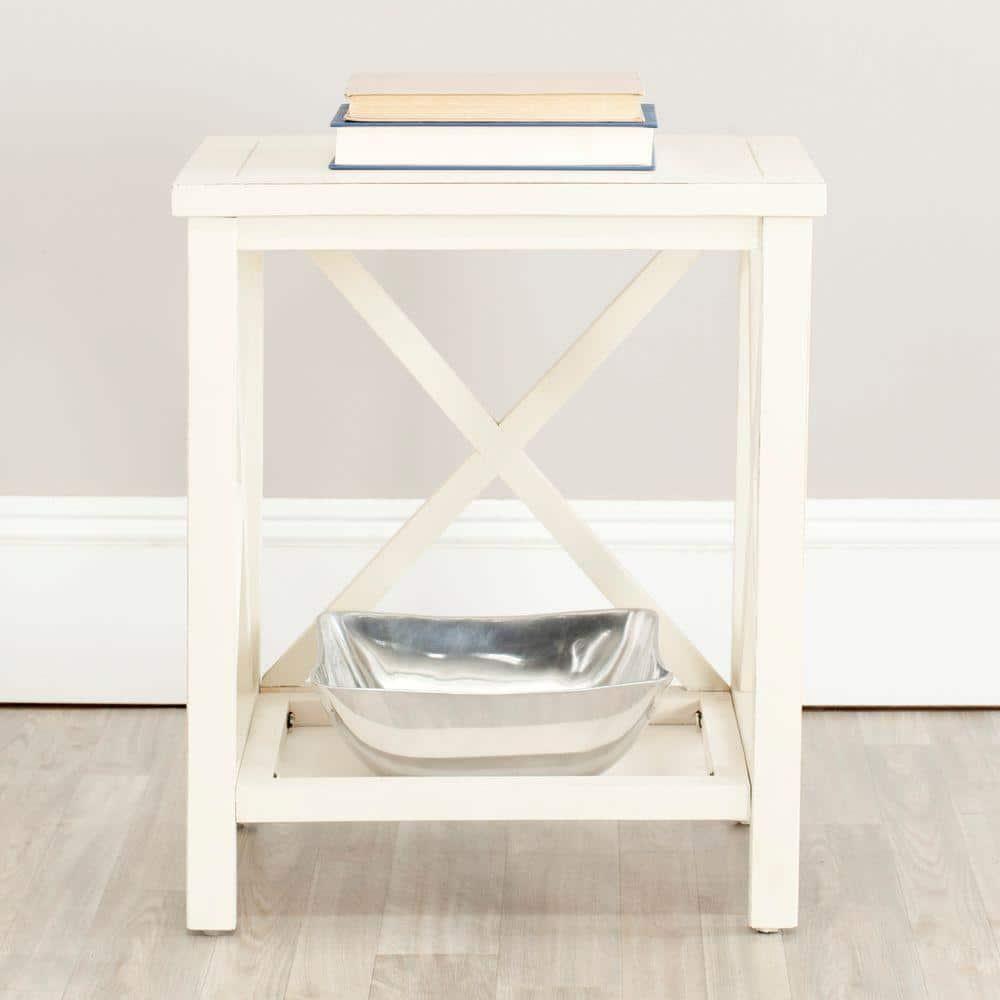 Candace End Table - White - Safavieh.