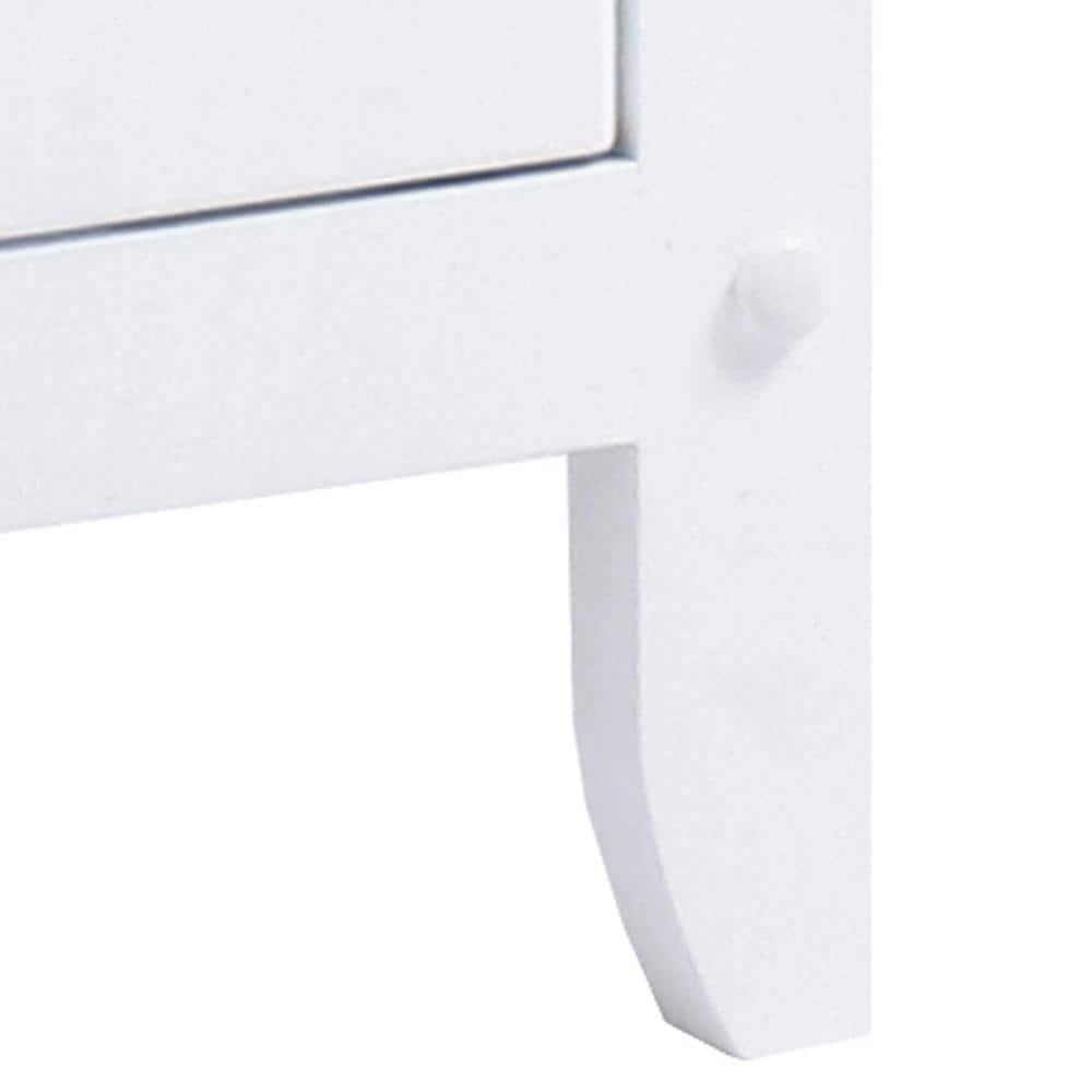 Eugene Nightstand - White - Winsome: Wood Composite Bedside Cabinet with Storage Drawer & Shelf