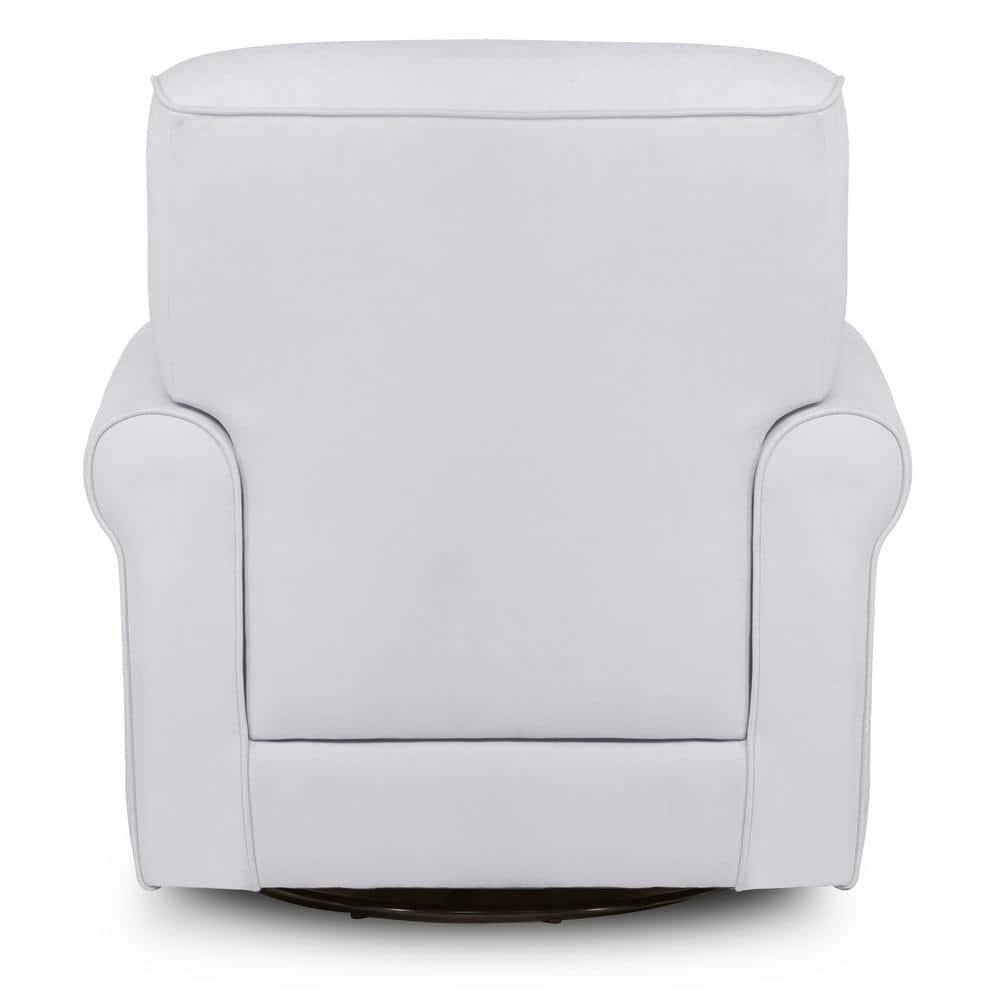 Evolur London Upholstered 360 Swivel Rocker, Misty Grey