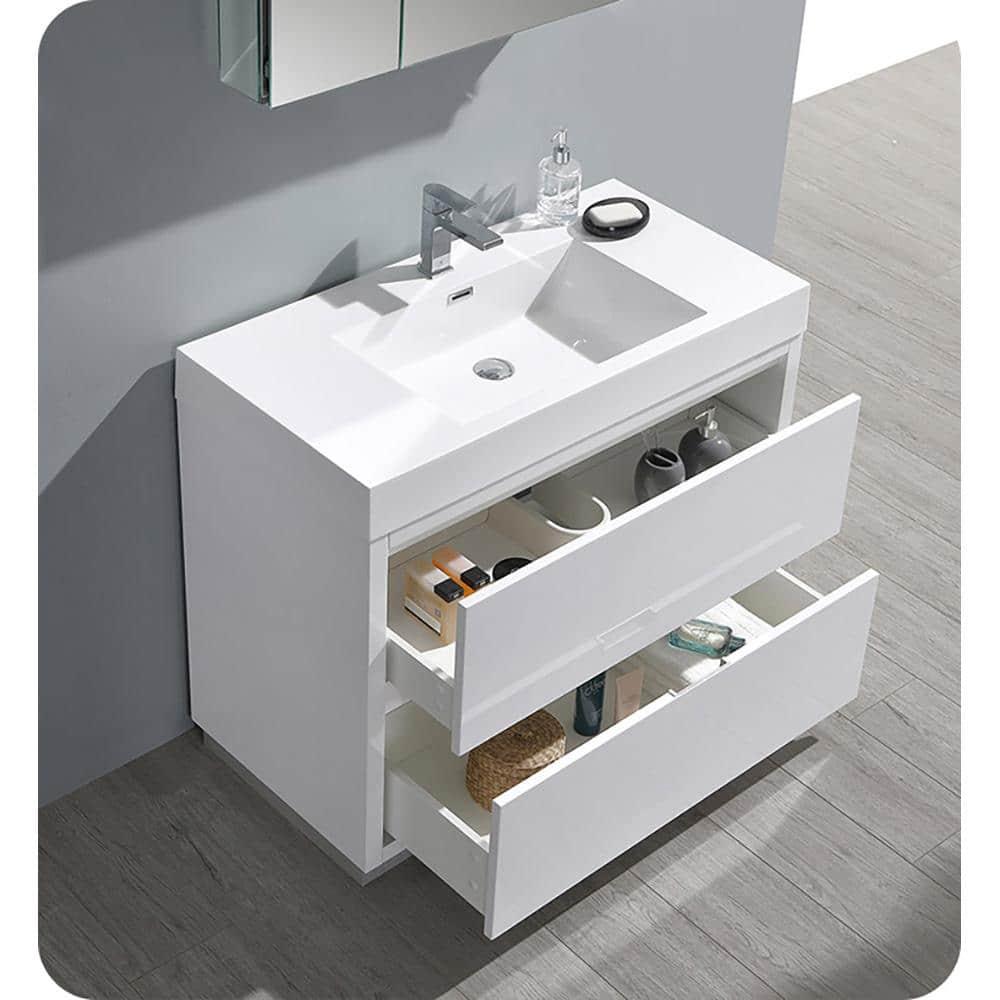 Valencia 40" Freestanding Single Sink Bathroom Vanity Base Only (Top and Sink Not Included)