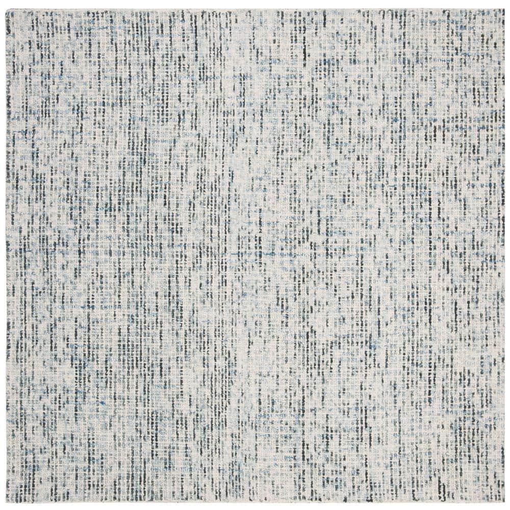 Abstract ABT468 Handmade Indoor Area Rug - Blue/Charcoal - 6'x6' - Safavieh