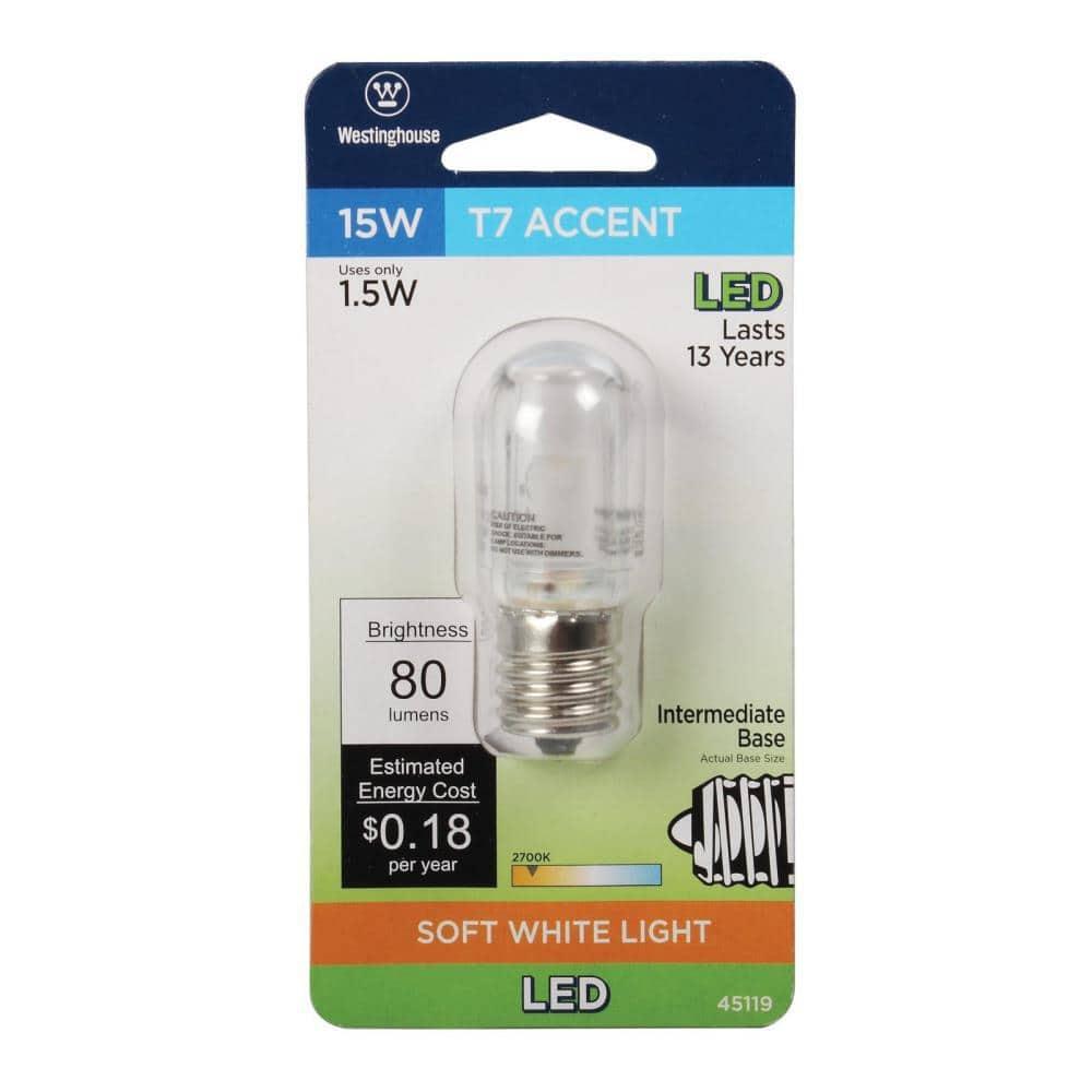 Westinghouse 4511900 15-Watt Equivalent T7 Clear LED Light Bulb with Intermediate Base