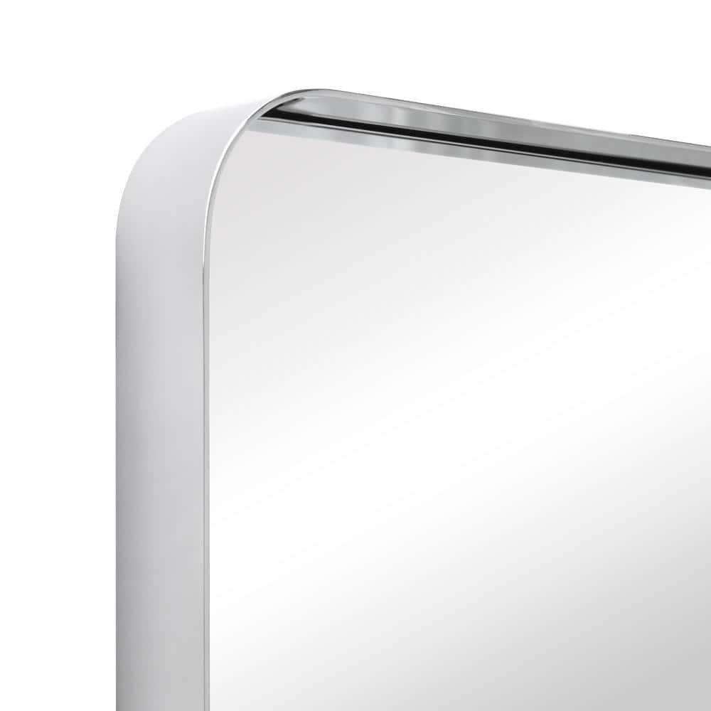 Empire Art Direct Ultra Polished Silver Stainless Steel Frame Rectangle Wall Mirror, 22" x 30" x 2", Ready to Hang