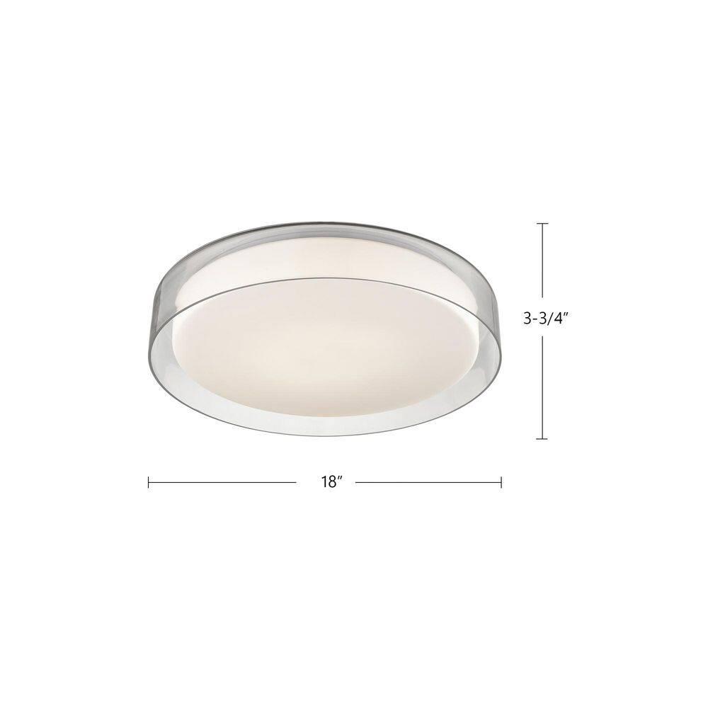 Clear Glass and LED Round Flush Mount Light