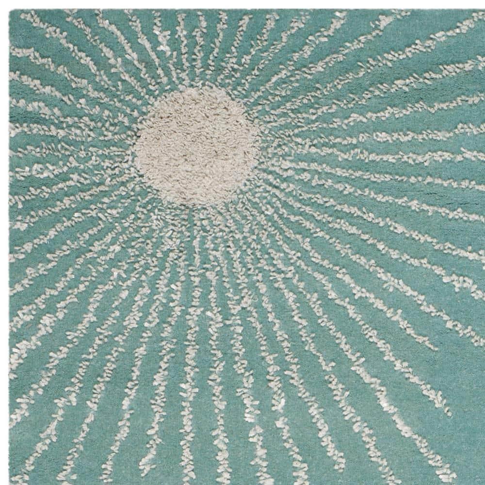 Soho SOH712 Hand Tufted Indoor Area Rug - Light Teal/Multi - 6'x9' - Safavieh.