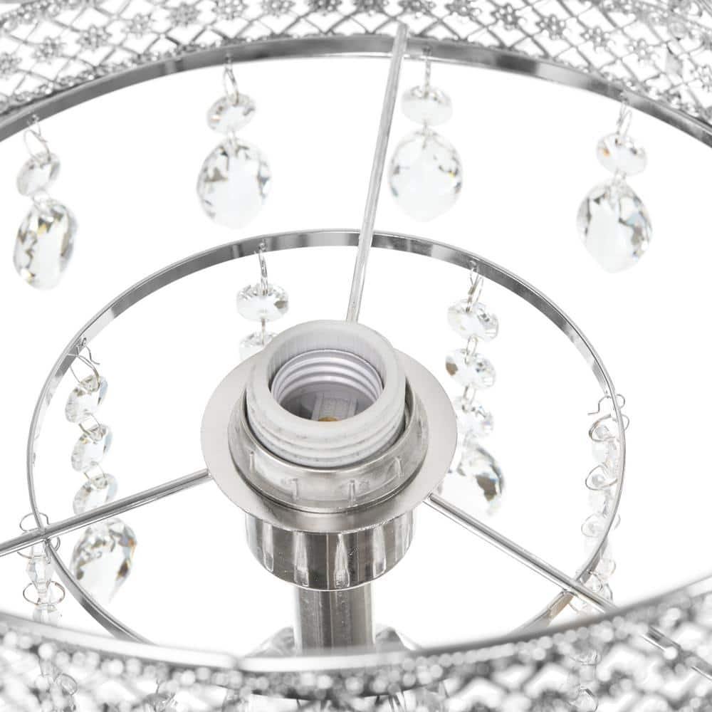 River of Goods Monroe Crystal and Polished Nickel 60.5" Floor Lamp