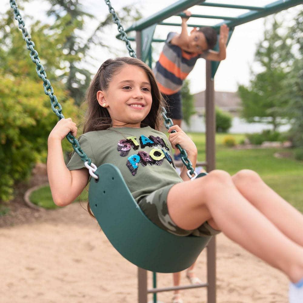 Lifetime Lifetime Powder Coated Steel Swing Set with 4 Swing(s) , 1 Slide(s)
