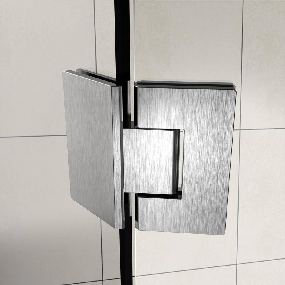 Aston SEN966EZ-SS-40-10 72 x 40 x 40 in. Merrick Frameless Neo-Angle Shower Enclosure, Stainless Steel