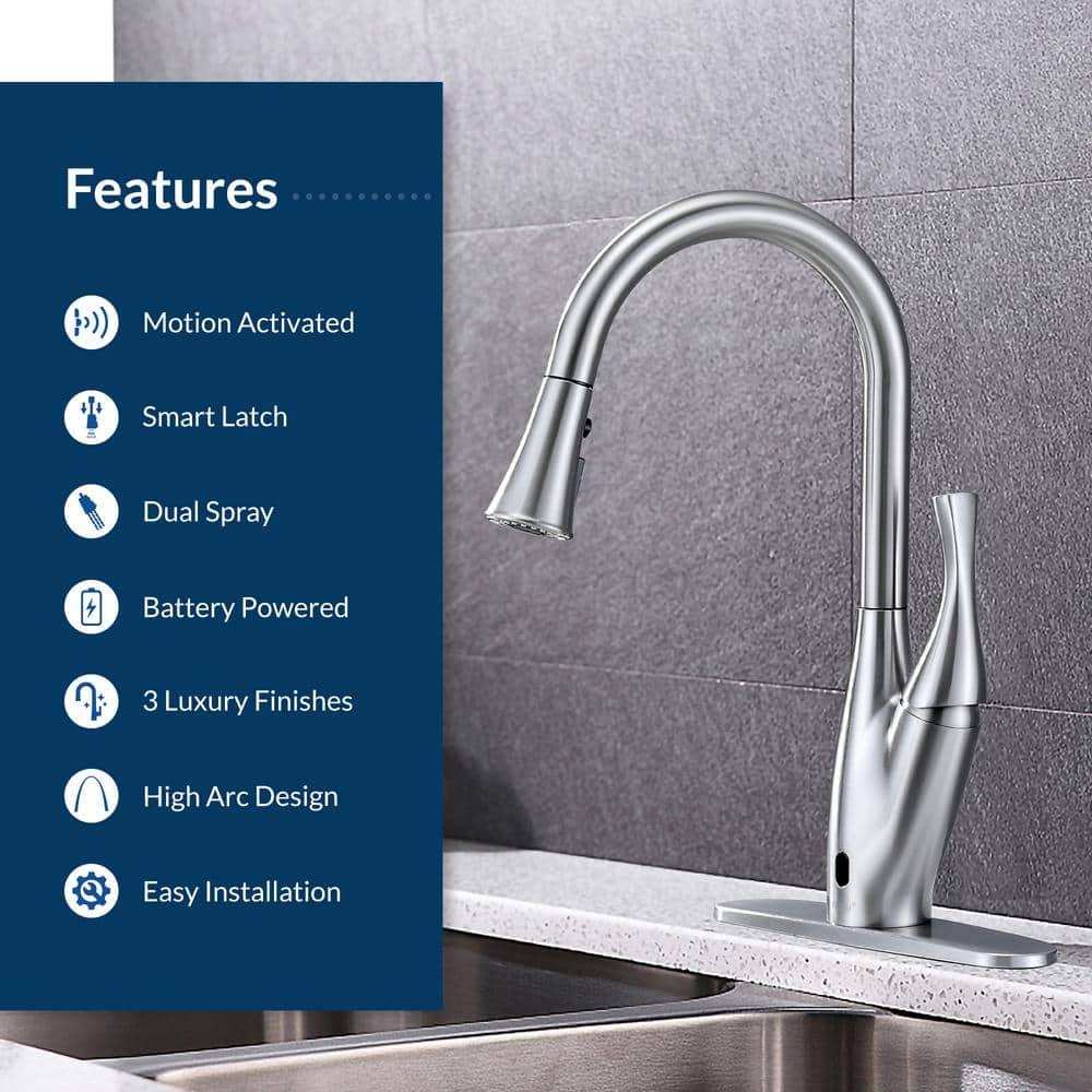 Touchless Pull Down Single Handle Kitchen Faucet