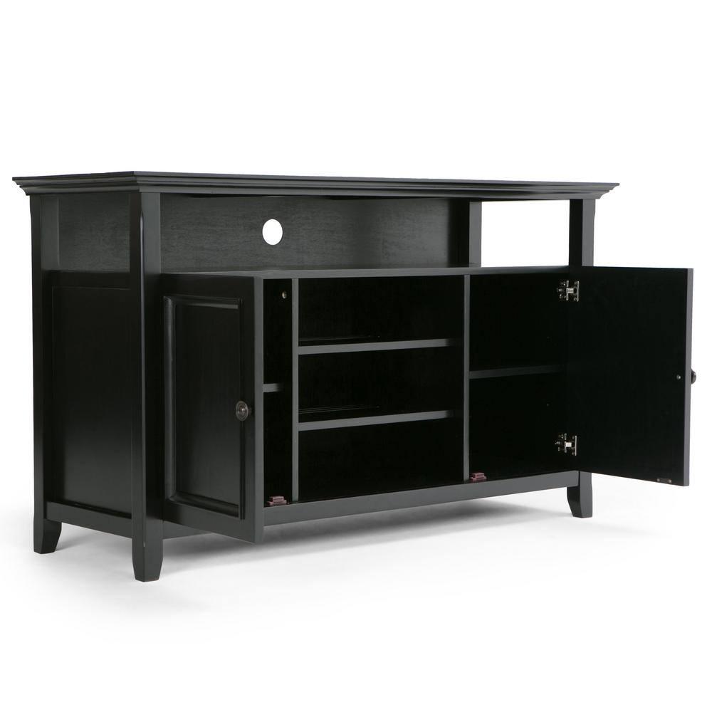 Simpli Home Amherst 54" TV Stand in Black