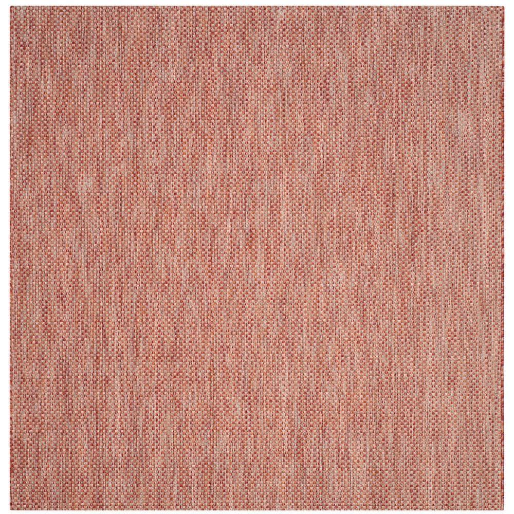 Courtyard CY8521 Power Loomed Indoor/Outdoor Area Rug - Red/Beige - 6'7"x6'7" - Safavieh.
