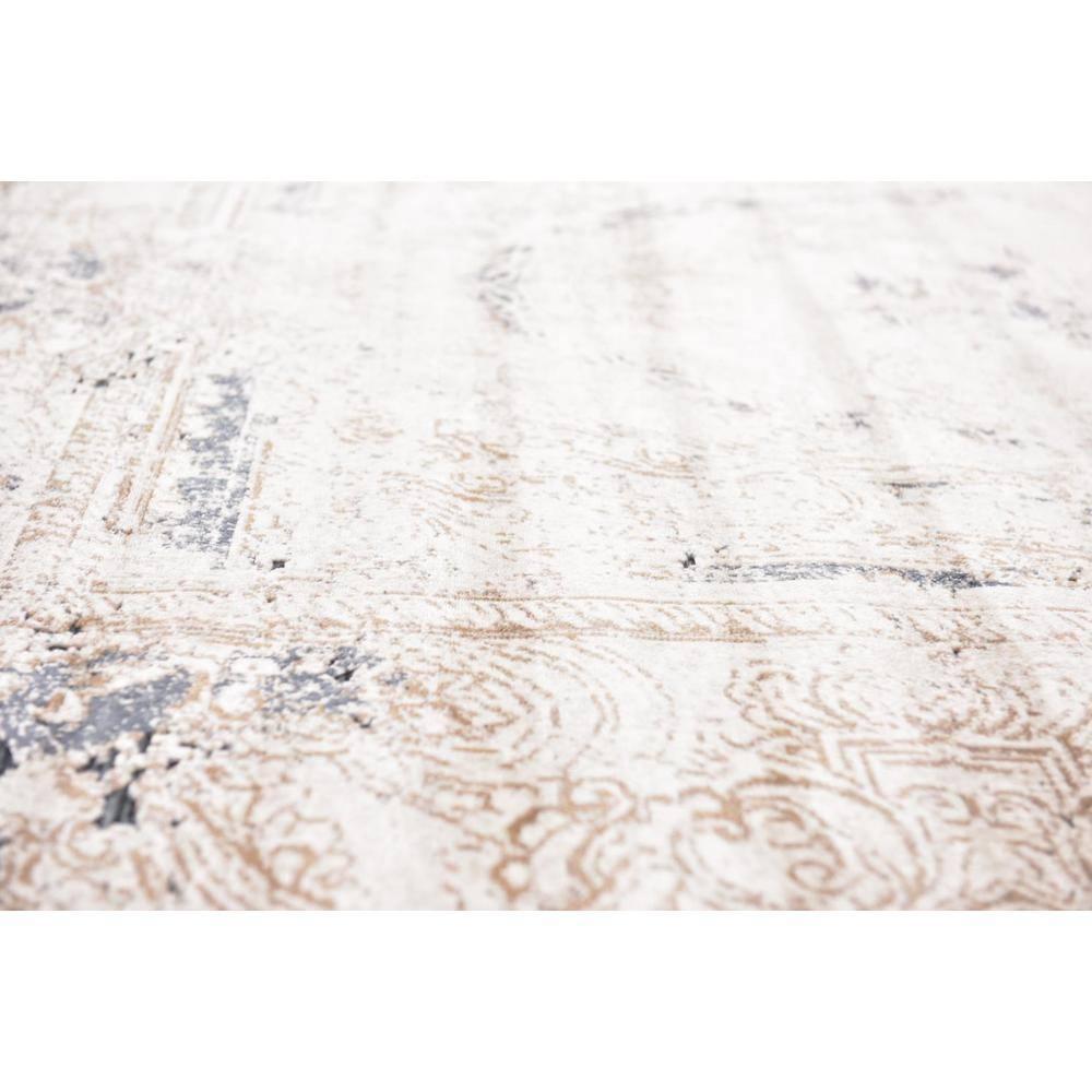 Unique Loom Chateau Collection Area Rug - Adams (7' 1" Square Cream/Brown)